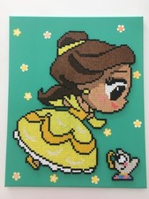 PIXEL ART / PERLES A REPASSER TABLEAU PRINCESSE DISNEY BELLE ET ZIP