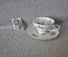 Tasse et sous tasse en porcelaine décor floral Edelstein Bavaria