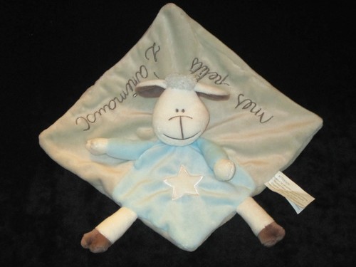 Doudou carré mouton - carré, blanc