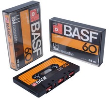 BASF LH SM 60 Lot 2 Cassettes Audio d'occasion Réenregistrable (K7 Réf#K-739)