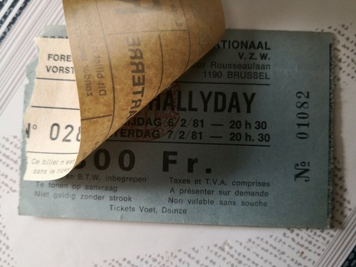 Johnny hallyday billet - johnny,
