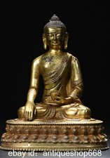 8 "Ancien Tibet Bronze Doré