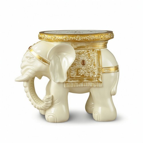 Tabouret éléphant sculpté - Éléphant,