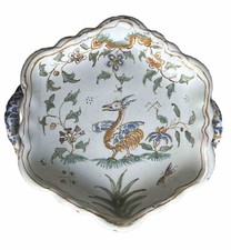 SAMSON MILIEU 19EME PETIT PLAT DÉCOR MOUSTIERS 18EME 1/2