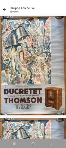 Affiche mourlot ducretet - mourlot,