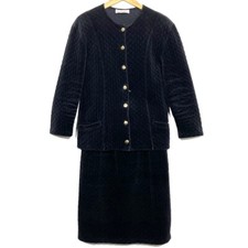 Ensemble Tailleur Jupe Capitonné Touché Velours Vintage 80’s Pierre Cardin