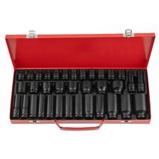 35 pièces 1/2" Drive Deep impact métrique Socket Set impact Socket Set