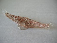 Cendrier vide poche gondole de Venise en verre Murano années 1970 de 25,5 cm