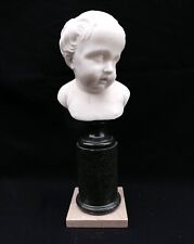 Sculpture marbre blanc Carrare portrait putto enfant François DUQUESNOY 18ème