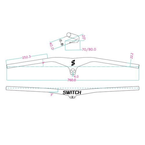 Cintre vtt droit switch