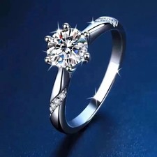 Véritable Moissanite 4Ct Rond