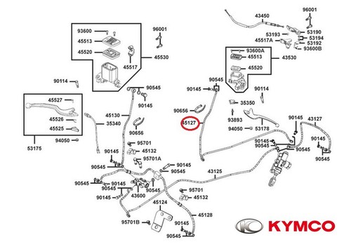 Neuf oem kymco durite frein - neuf,