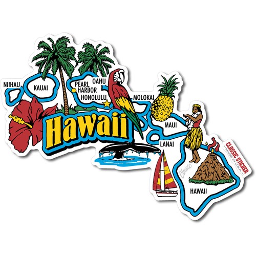 Hawaii jumbo state sticker - jumbo,