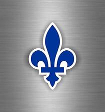 Autocollant sticker voiture moto fleur de lys bleu quebec lis flower