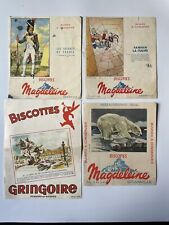 Lot de 4 buvards vintage pour biscottes Gringoire Magdeleine