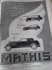 MATHIS automobile publicite