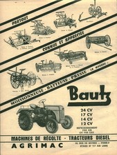 Publicité ancienne tracteurs diésel matériel agricole 1955 issue de magazine