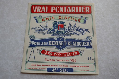 Etiquette vrai pontarlier - etiquette,