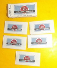 ANCIENNE BOITE DE 5 LAMES DE RASOIR NEUVE PAL HOLLOW GROUND PAL BLADE CO. RAZOR 