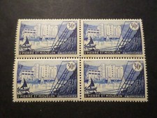 SAINT-PIERRE-ET-MIQUELON 1955 BLOC 4 timbres 348 FRIGORIFIQUE BATEAU neufs** MNH