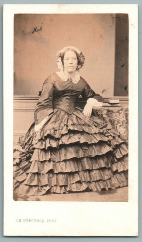 Cdv 1860 femme robe - 1860,