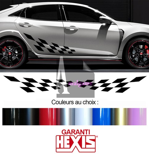 Bandes damiers pour honda - pour,