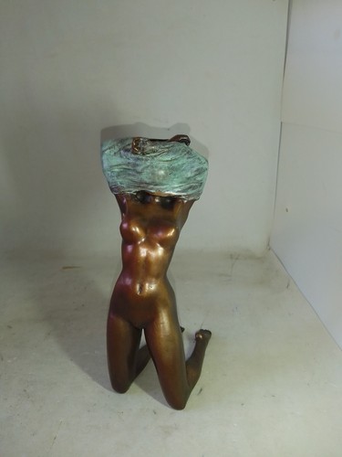 Femme nue desabille bronze - desabille, en