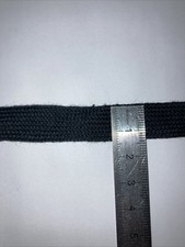 Tresse Plate Noire Coton 12mm Spahis Ww1 1914 1918 Militaria