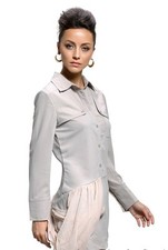 NWOT Alexander Wang Military Style Button Up Shirt Dress Beige Size 2 6 