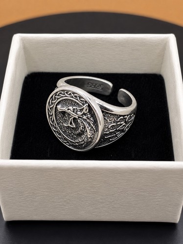 Chevalière bague loup - chevalière, /