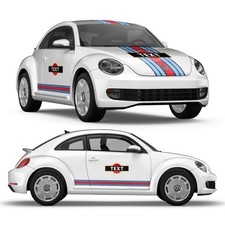 Autocollant à rayures style Martini pour Volkswagen New Beetle - Star Sam