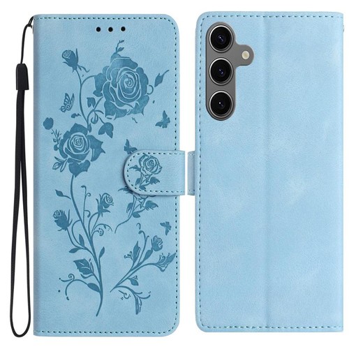 étui cuir motif fleur rose - fleur,