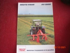  BROCHURE  PUBLICITAIRE   ANDAINEUR   DEUTZ -FAHR  KV  3500