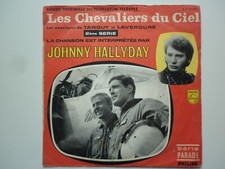 Johnny Hallyday 45Tours SP vinyle Les Chevaliers Du Ciel pochette Rouge