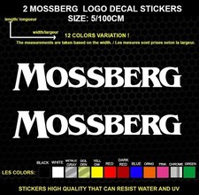 2 MOSSBERG LOGO autocollant  Véritable decal autocollant IMPERMÉABLE