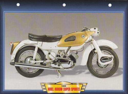Carte fiche moto ariel arrow - ,