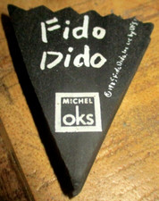 Ancienne gomme(eraser)-Michel OKS-Fido Dido-Noir-Vintage 80-RARE