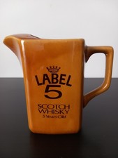 Pichet Whisky LABEL 5  / Objet Publicitaire Bar Bistrot / Vintage