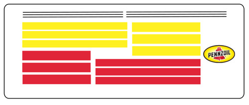 Decals bandes couleur pennzoil - couleur,