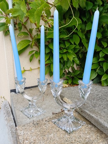 Paires double bougeoirs en - de,