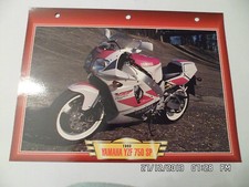 CARTE FICHE MOTO YAMAHA YZF
