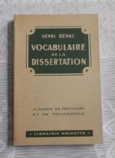 Vocabulaire dissertation - vocabulaire,