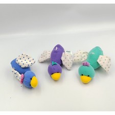 Doudou oies canards bleu violet vert pois VTECH - 34281