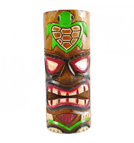 Totem tiki 25cm bois motif - en,