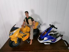 Action Man Moto jaune et scooter des mers bleu ORCA Figurine 1988 Hasbro