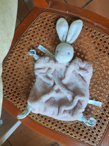 Doudou lapin plume rose - doudou,