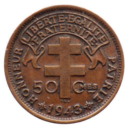 Centimes 1943 afrique - centimes,