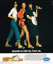 PUBLICITE ADVERTISING 055  1976  SCHOLL   sandales de détente