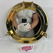 ➜MIROIR HUBLOT rond marin de navire/bateau en laiton mural vintage rétro Ø30 cm