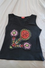 CHACOK Débardeur Grande Broderie Coton & Stretch Référence Pecari Taille XL